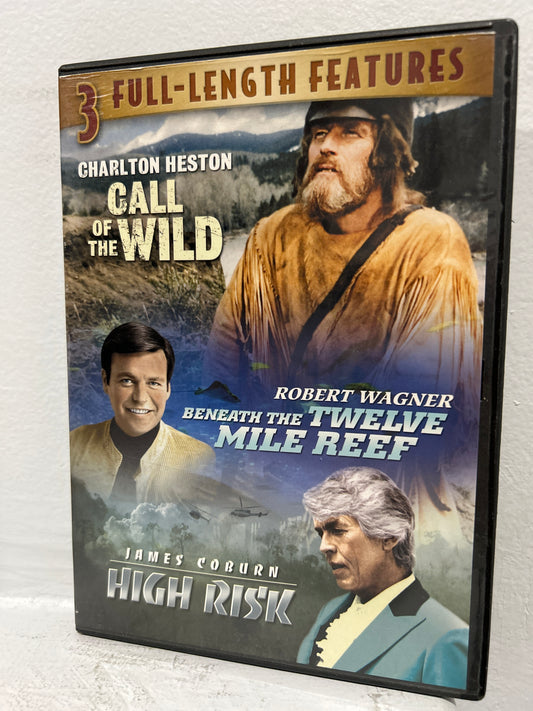 Call of the Wild (1972) & Beneath the 12-Mile Reef (1953) & High Risk (1981)