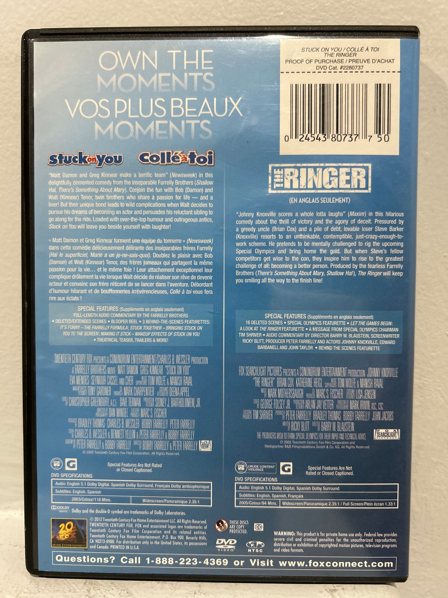Stuck on You (2003) & The Ringer (2005)