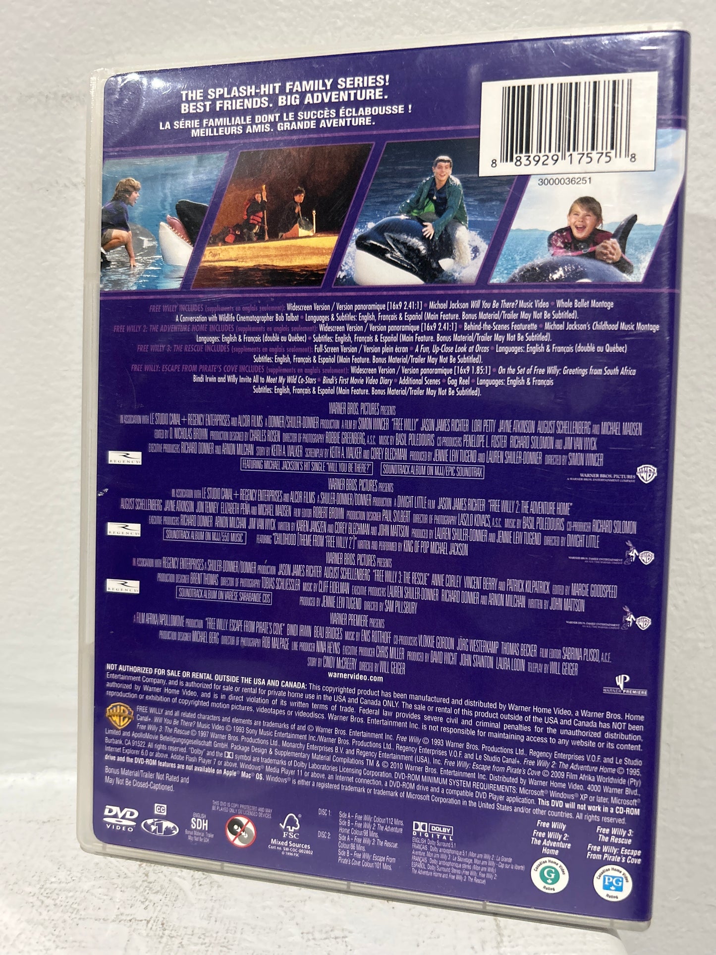 Free Willy (1993) & Free Willy 2: The Adventure Home (1995) & Free Willy 3: The Rescue (1997) & Free Willy: Escape from Pirate's Cove (2010)