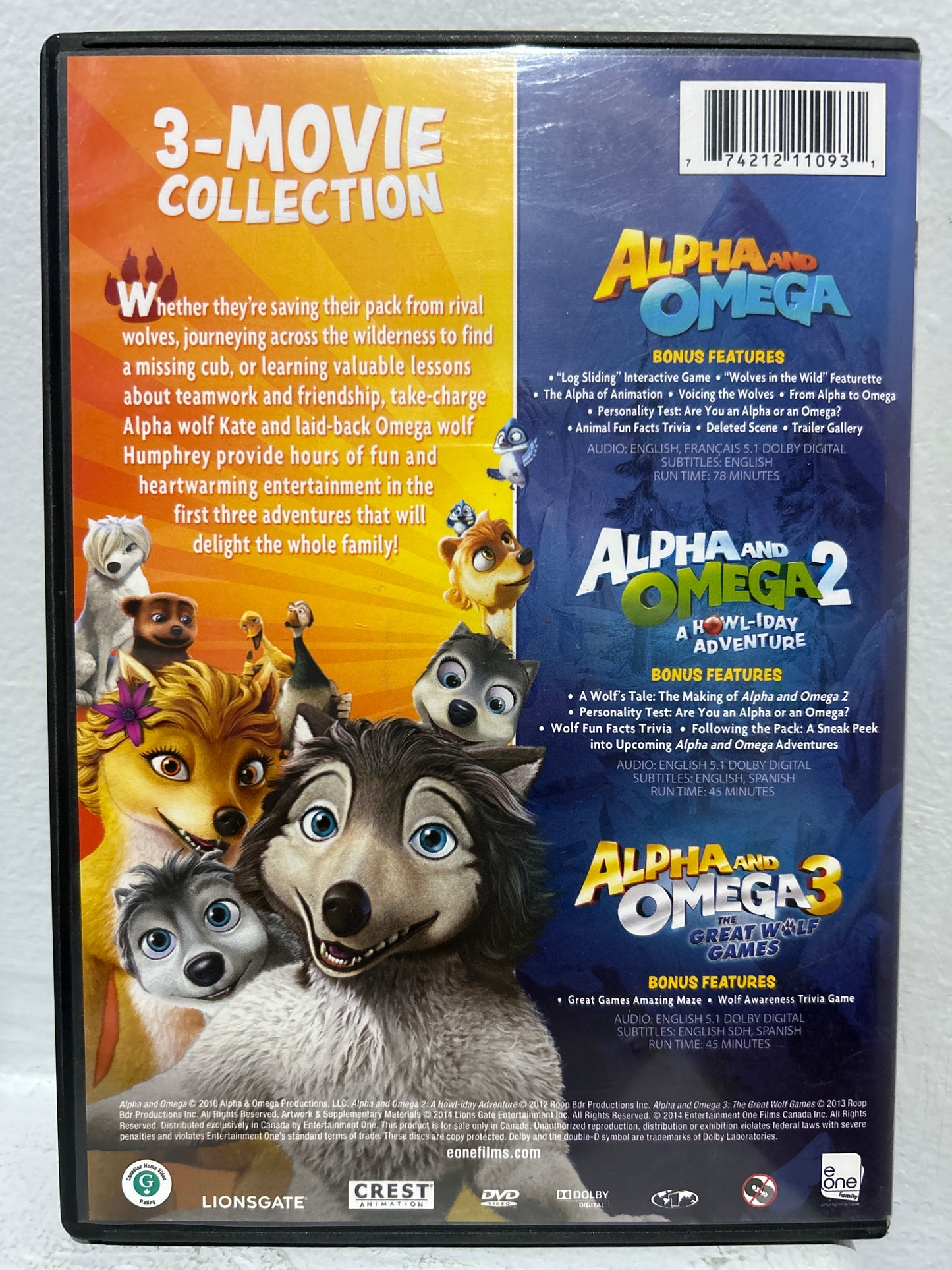 Alpha and Omega - 3 Movie Pack