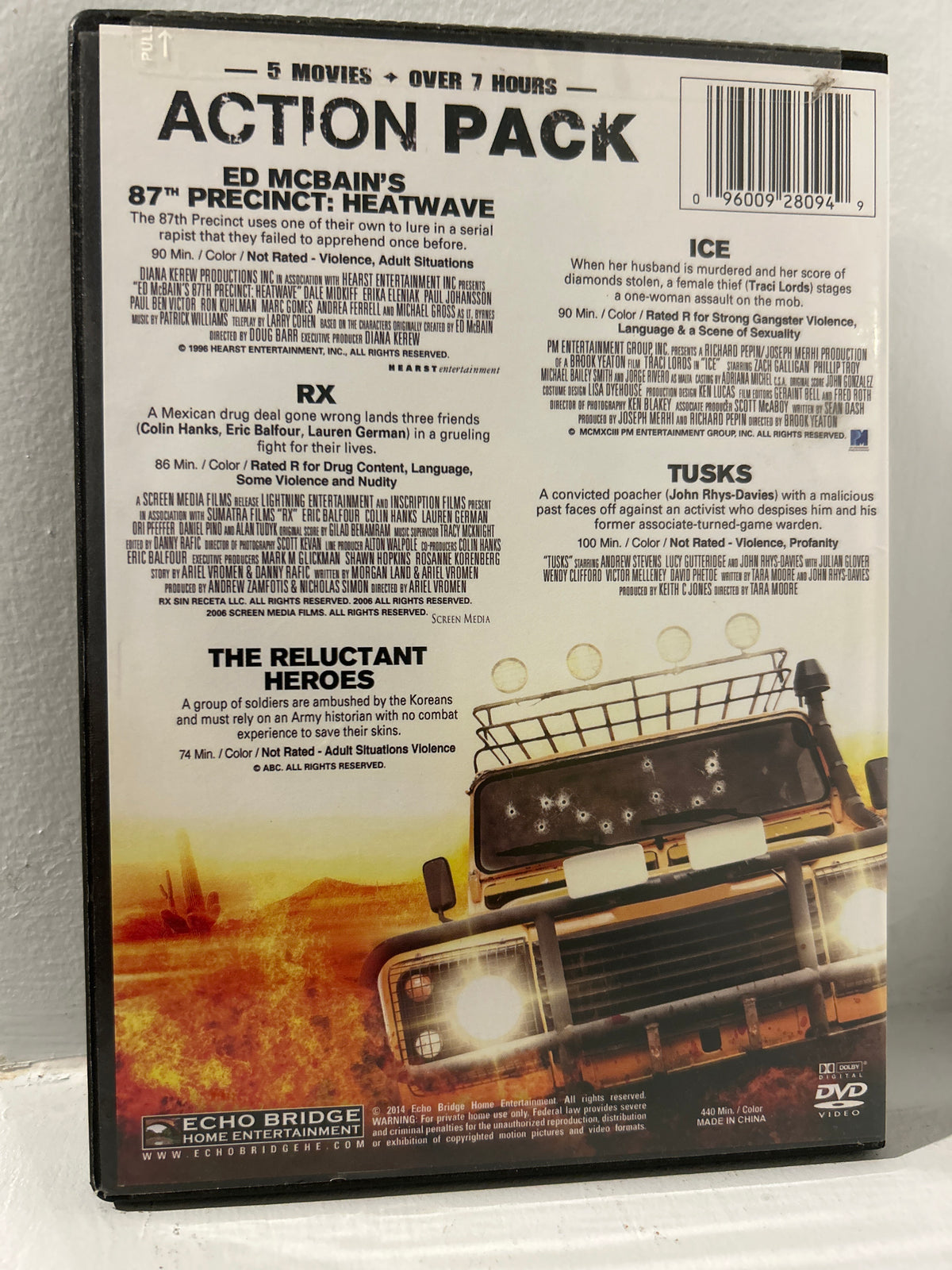 Rx (2005) & Ice (1998) & Tusks (1988) & The Reluctant Heroes (1971) & Ed McBain's 87th Precinct: Heatwave (1997)