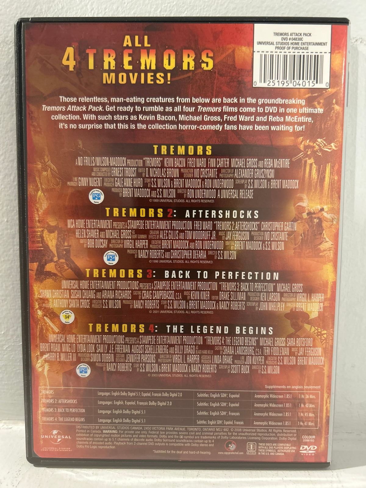 Tremors - Attack Pack (4 MOVIES)