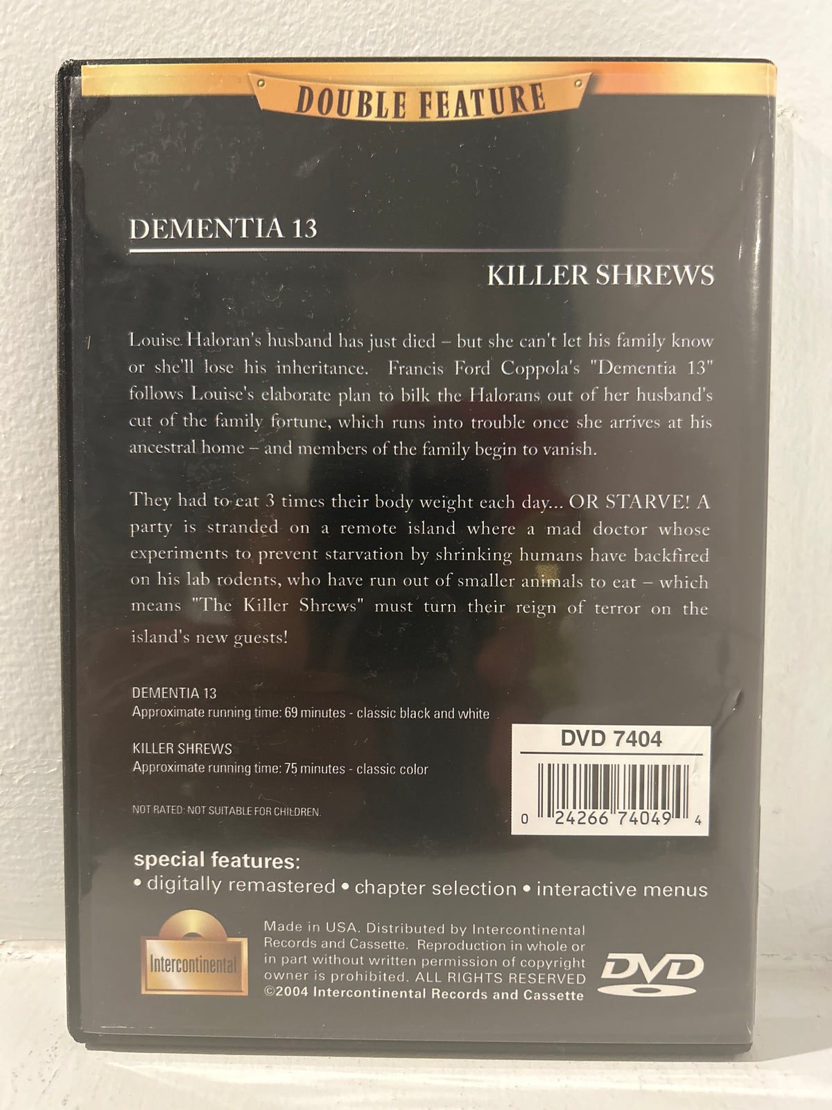 Dementia 13 (1963) & The Killer Shrews (1959)
