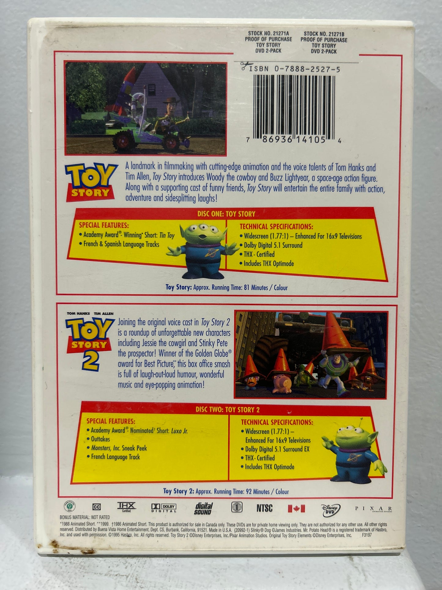 Toy Story (1995) & Toy Story 2 (1999)