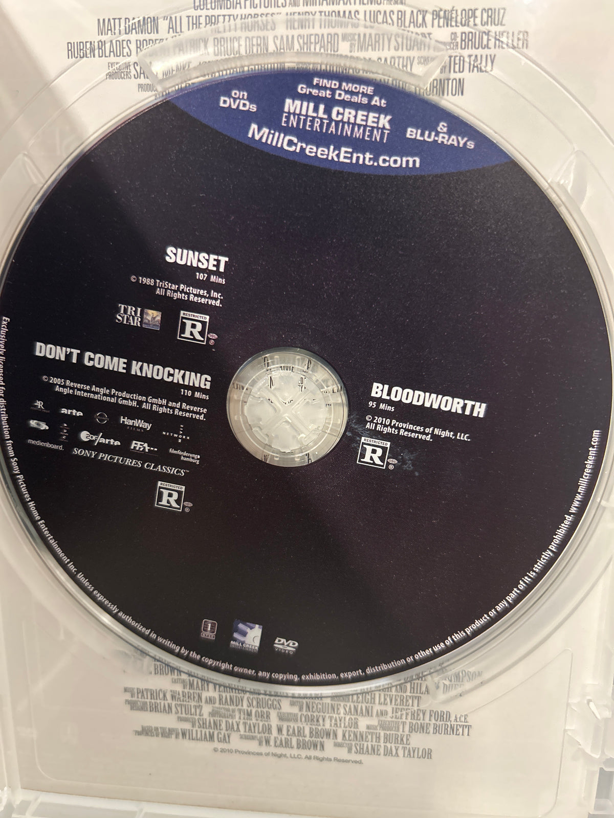 All the Pretty Horses (2000)&Old Gringo (1989)&Sunset (1988)&Don't Come Knocking (2005)&Bloodworth (2010)