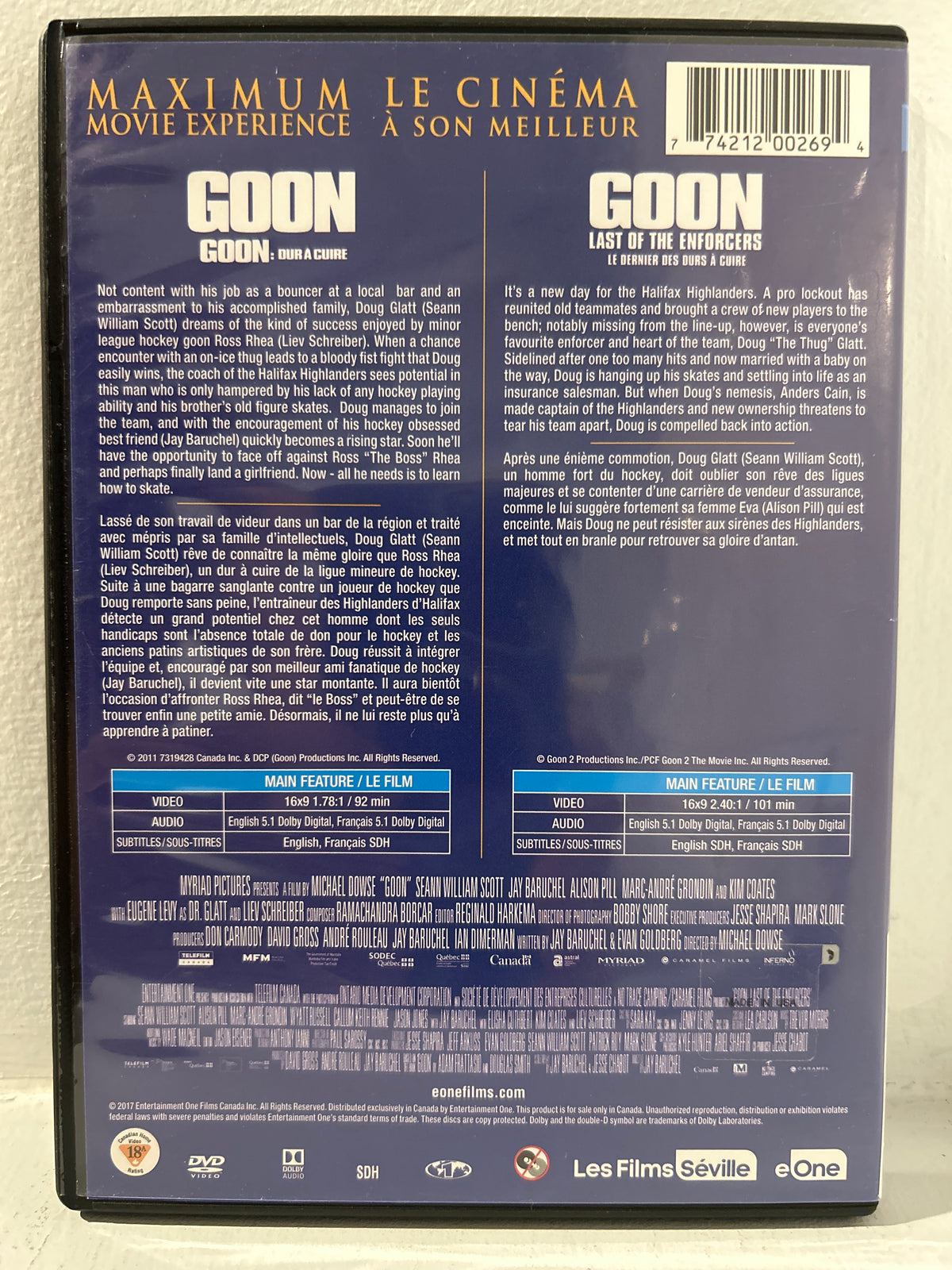 Goon (2011) & Goon: Last of the Enforcers (2017)
