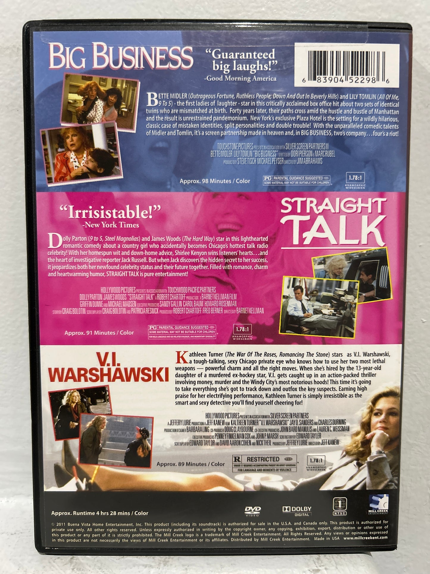 Big Business (1988) & Straight Talk (1992) & V.I. Warshawski (1991)
