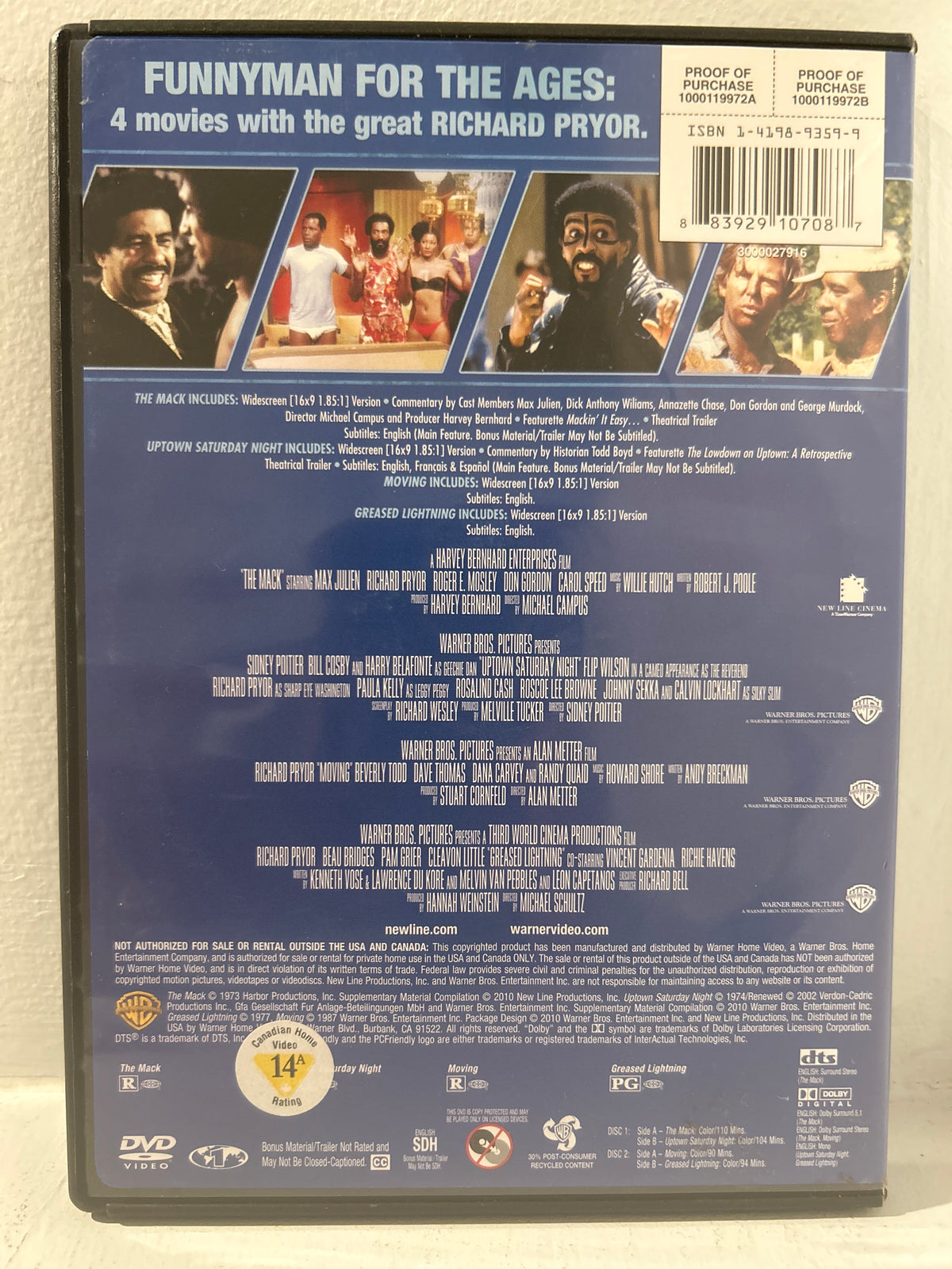Greased Lightning (1977) & Moving (1988) & The Mack (1973) & Uptown Saturday Night (1974)