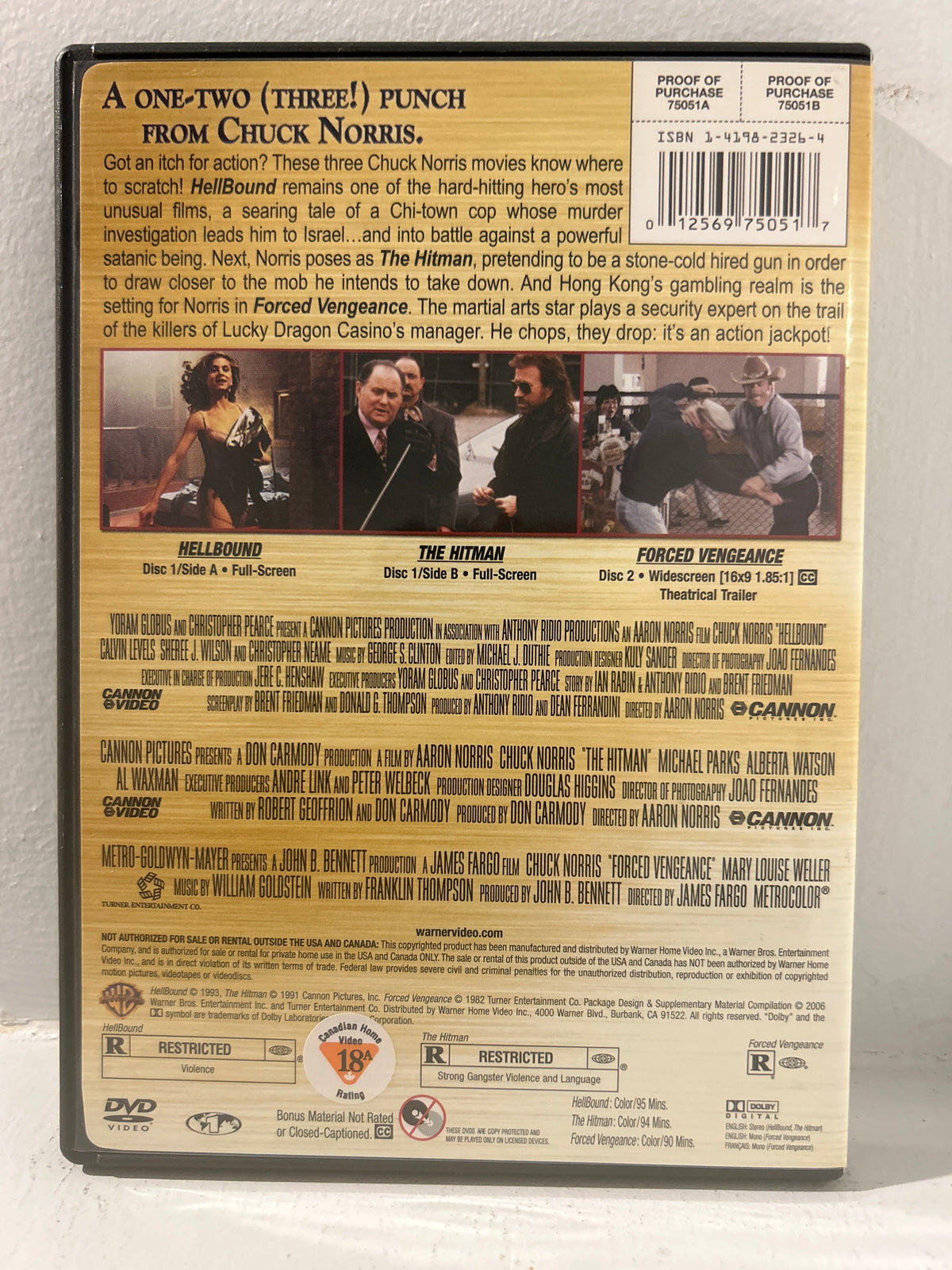 Hellbound (1994) & The Hitman (1991) & Forced Vengeance (1982)