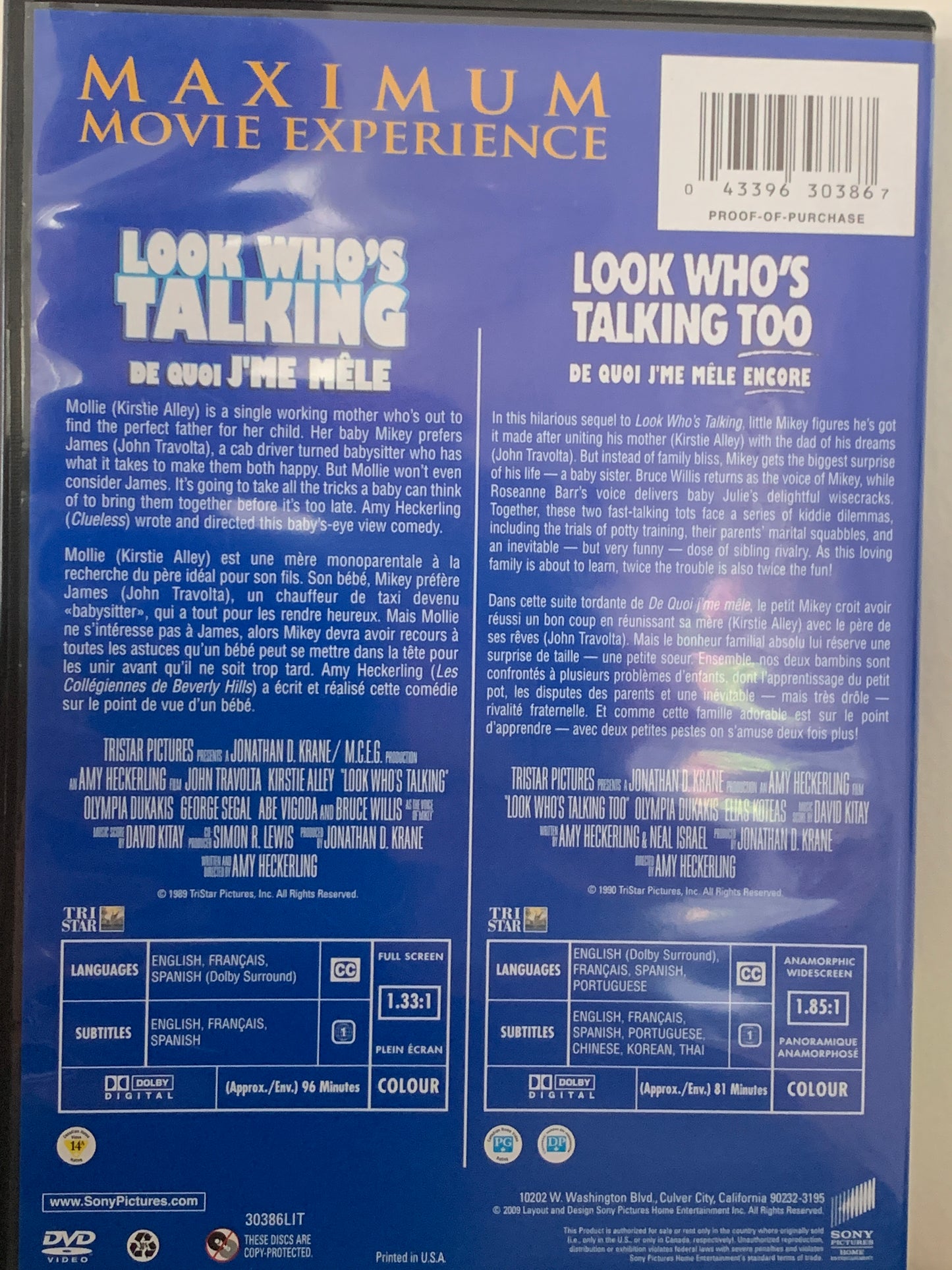 Look Who's Talking (1989) +Look Who's Talking Too (1990)