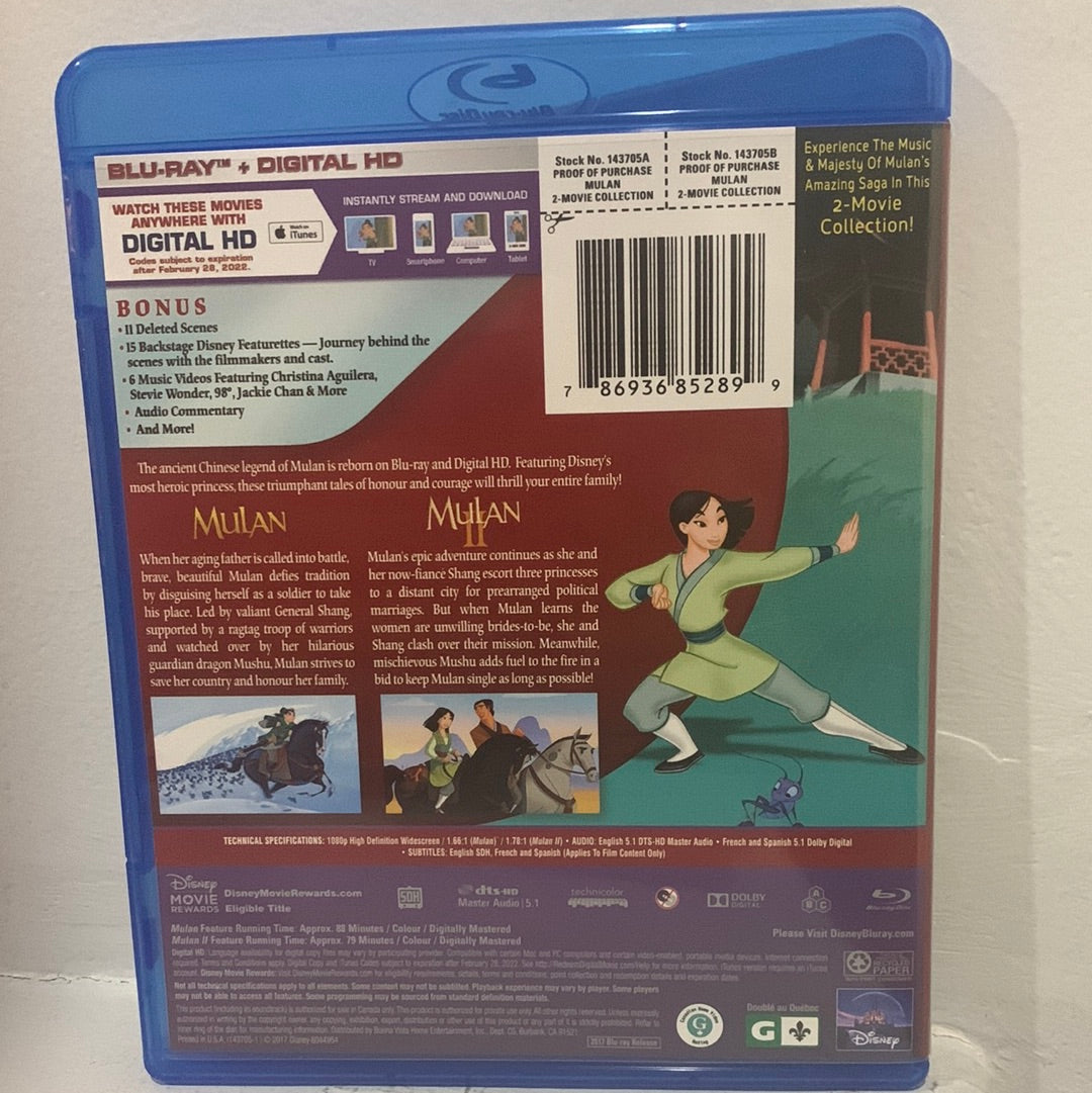 Mulan (1998) & Mulan II (2004)